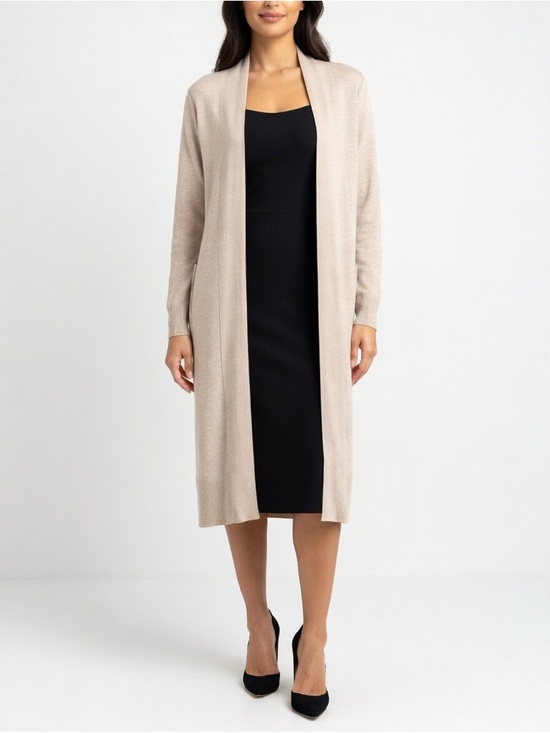Banana Republic Sweaters - Banana Republic Long Open-Front Cardigan in Tan/Beige